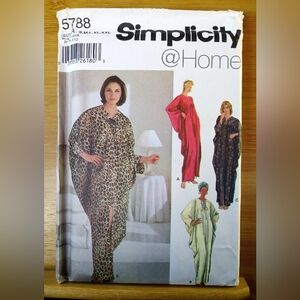 Vintage Simplicity #5788 Miss Sizes S-M-L-XL-XXL Kaftans Caftans Sewing Pattern